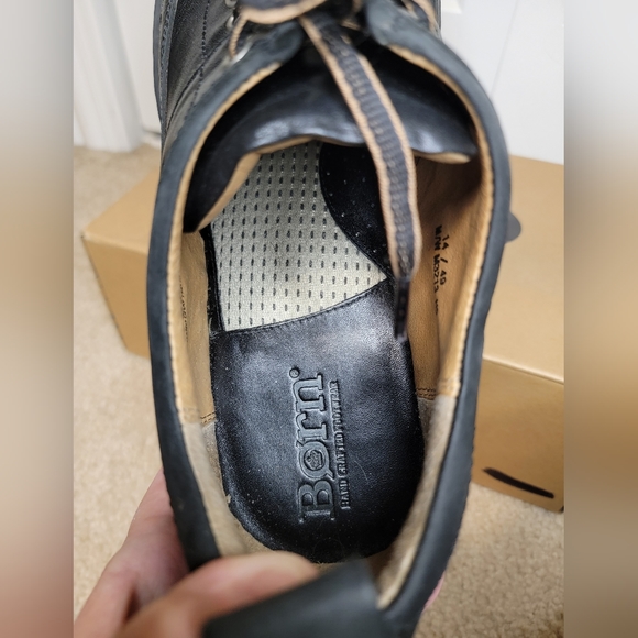 Men's Born Prophet Black Leather Lace-Up Oxford Dress Shoes - 14 - Picture 2 of 10